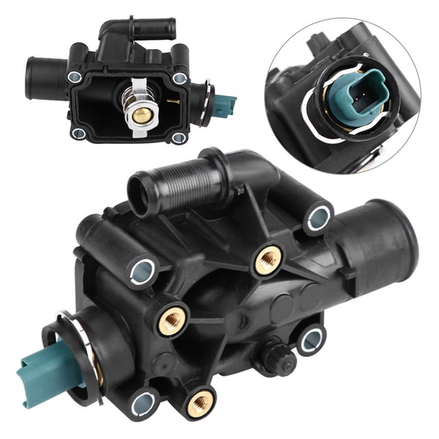 Engine Thermostat, Engine Coolant Thermostat Housing Assembly Fit for 206 207 207 CCGRAND PARTNER