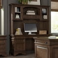thumbnail image 2 of Hartshill 66-inch 5-drawer Credenza with Hutch Burnished Oak, 2 of 16