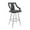 Brown, variant on Armen Living Indoor Maxen 26" Gray Faux Leather and Brushed Stainless Steel Swivel Bar Stool
