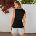 thumbnail image 2 of SUNBS Tank Tops for Women Summer Casual Camisole Tops Ribbed Sleeveless Henley Shirts Basic Clothing, 2 of 8