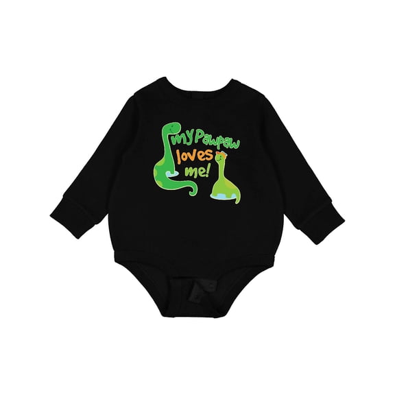 Inktastic My Pawpaw Loves Me Baby Fleece Bodysuit