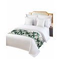 thumbnail image 2 of Xipuska Lily Flower Bed Runners for Twin Size Bed, Decorative Bed Throws for Foot of Bed, White Floral Summer Plant Green Leaf Bed Runner Sofa Throw Bedding Scarf Protector Slipcover/Hotel, 2 of 6