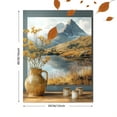 thumbnail image 3 of Mountain Lake Landscape Canvas Wall Art， Perfect for Living Room，Dining Room， and Hallway Decoration., 3 of 8