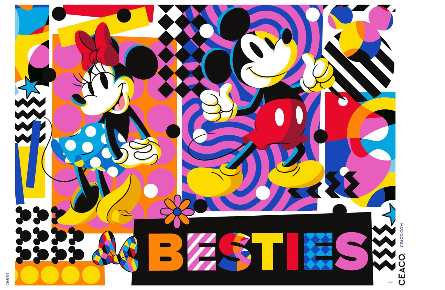 Ceaco Disney Mickey's Bold Expressions 1000-Piece Interlocking Jigsaw Puzzle for Adults Ages 14-99 Years