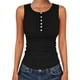 thumbnail image 2 of TaTaai Women's Summer Ribbed Vest Round Neck Sleeveless Button Detail Solid Color Casual Knit Camisole Layering Top Gift, 2 of 6
