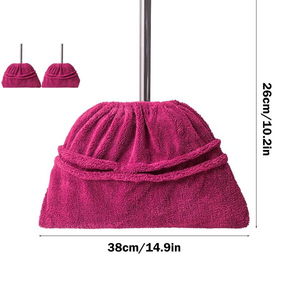 WNFJR Microfiber Mop Replacement Covers – Thickened Super Absorbent Sweeping & Cleaning Cloths for Brooms – Dual-Sided Dirt, Hair & Grease Remover – 2-Pack Reusable Floor Mop Pads