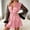 Pink, variant on Tawop Womens Pjs Sleepwear Robes Mesh Sleeve Woman Lingerie Deep V