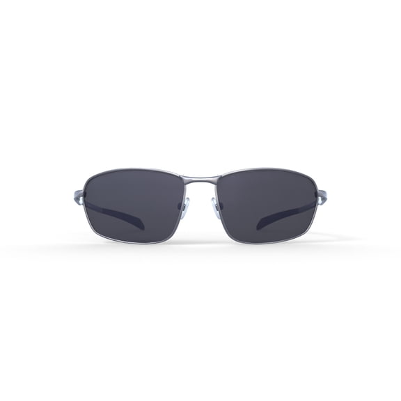Columbia Fir Ridge Oval Sunglasses with Shiny Dark Gunmetal Frame and Solid Smoke Polarized Lens