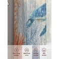thumbnail image 6 of Sea Corals Turtle Sheer Curtains 108 Inch Long 2 Panels, Summer Beach Sea Stars Retro Linen Texture Light Filtering Rod Pocket Curtains, Sheer Voile Drapes for Living Room Bedroom, 52"x108", 6 of 8