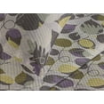 thumbnail image 3 of Ambesonne Floral Quilted Coverlet 2 Pcs, Leaves with Colorful Blots, Twin Size, Fawn and Pale Eggplant, 3 of 4