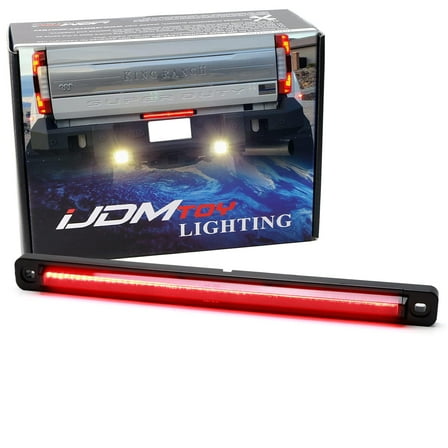 Black-Out Smoked Lens 54-SMD Full LED Strip Illuminated Rear Center Tailgate ID Identification Lightbar, For Ford 2009-2016 F350 F450 F550 (Excluding F250)