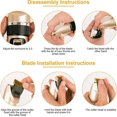 thumbnail image 5 of Electric Dog Grooming Clipper, Cordless Pet Grooming Kit Hair Clipper Kit(Gold), 5 of 5