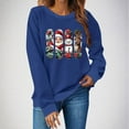 thumbnail image 2 of MaFYtyTPR Women's Christmas Printed Sweatshirts Fashion Printing Long Sleeve Round Neck Loose Blouse Pullover Sweatshirt Tops Blue L, 2 of 5