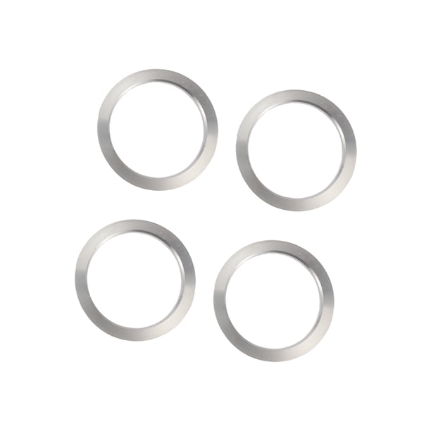 Anillos centradores de ruedas Unique Bargains, 108mm OD 87.1mm ID, aleación de aluminio tono plateado, 4 piezas