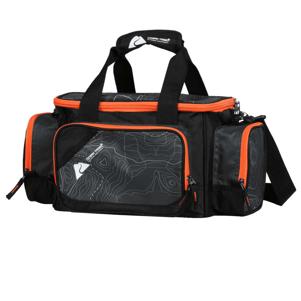 Ozark Trail 360 Fishing Tackle Bag with Tackle Boxes, Black Walmart