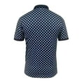 thumbnail image 6 of Outfmvch polo shirts for men Polka Dot Polos Casual Zipper Print Turn Down Shirt Collar womens tops Blue, 6 of 6
