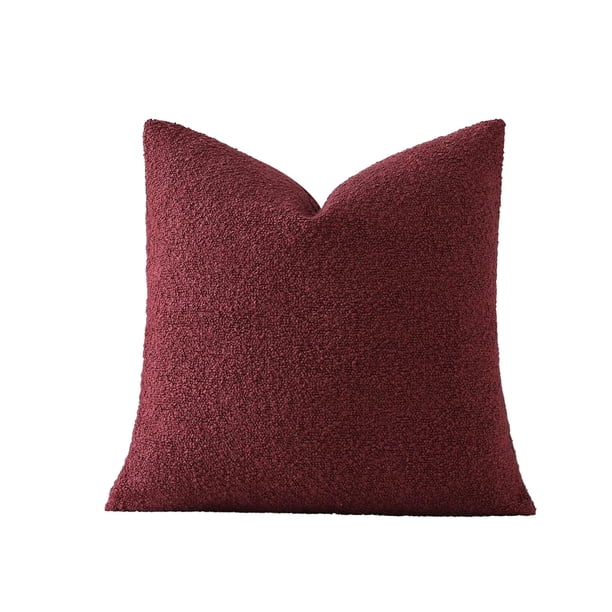 Funda de cojín decorativa de 45 x 45 cm, de felpa rizada de piel sintética, para sofá, sillón, dormitorio, sala de estar. Suave, cálida y acogedora. Funda de almohada decorativa con cremallera