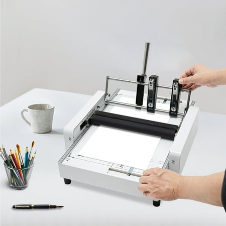 Fichiouy A3 Manual Booklet Binder Machine Folding Binding Machine Book Paper Booklet Stapling Stapler