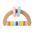 thumbnail image 1 of B Wooden Rattle Set 4 Pieces Orff Musical Instrument For Infants Sensory Development Toy Easy Grip Design 60G Weight, 1 of 6