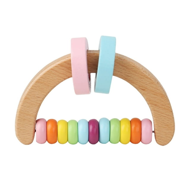 B Wooden Rattle Set 4 Pieces Orff Musical Instrument For Infants Sensory Development Toy Easy Grip Design 60G Weight