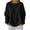 #2Black, variant on Womens Waffle Knit Sweatshirt Henley Button Down