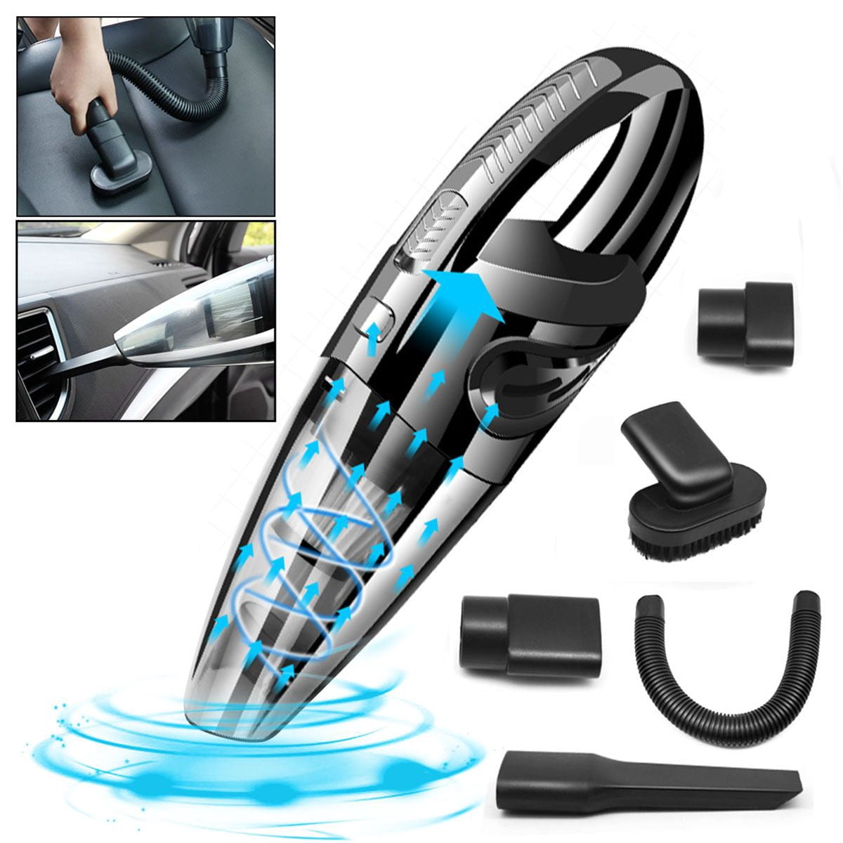 Deago Portable Car Vacuum Cleaner High Power Cordless Handheld Mini Vacuum for Home and Car Cleaning