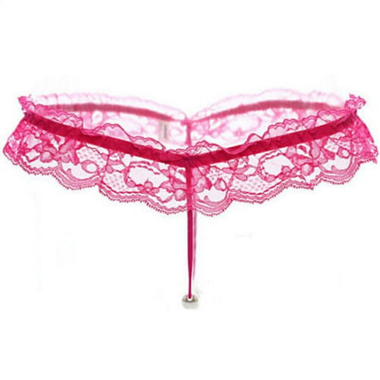 Womens Lace Open Crotch Thong Massage Pearl Transparent Panties Panties Lot  7 Womens Lingerie Underwear Sexy Hot Pink : : Clothing, Shoes &  Accessories