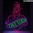 thumbnail image 2 of Glowneon Tattoos Neon Sign, Tattoos Led Sign, Tattoos Shop Wall Decor, 2 of 5