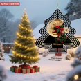 thumbnail image 4 of Elegant Metal Hanging Christmas Tree Wind Decoration with Intricate Golden Patterns Red Bow and Green Foliage for Garden Spinners, 4 of 7