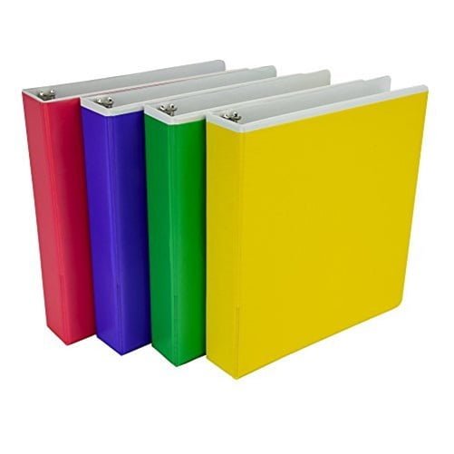 1.5" Color Pocket Binder, 4Pack