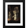 thumbnail image 2 of Pierre-Antoine Demachy 11x14 Black Modern Framed Museum Art Print Titled - Capuchin Sermon in the Saint-Roch Church (1780), 2 of 5