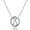 Blue cz-drop, variant on Circle Blue Gemstone Necklace Pendant, Stainless Steel, Faith As Small As Mustard Seed Can Move Mountains, Gift Bag, 1 Count