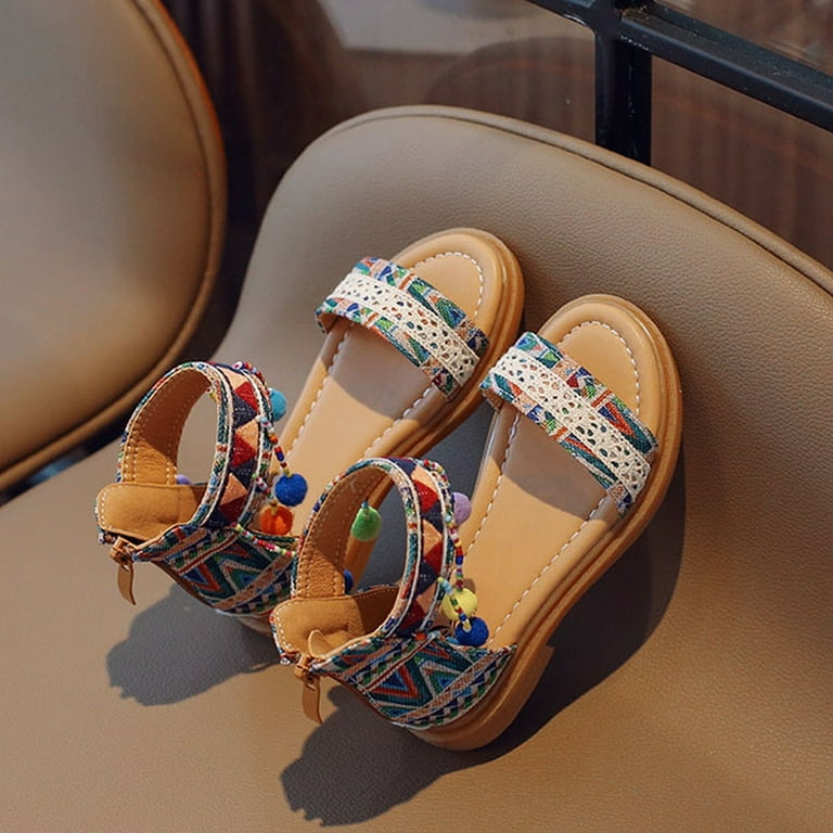 NOKIO Girls' Boho Sandals Girls' Summery Sandals Kids' Casual