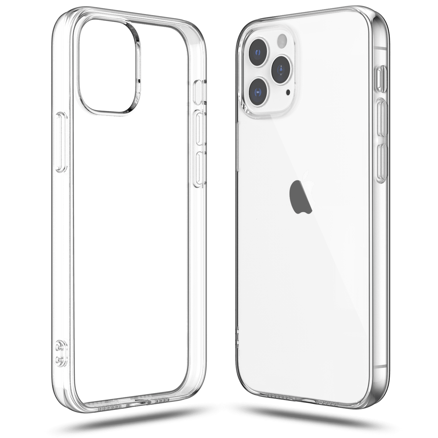 ANHONG Clear Frame Bumper Case Compatible with iPhone 12/12 Pro 6.1 inch,  Slim Fit Ultra Thin Super Light PC + Soft TPU No-Back Case