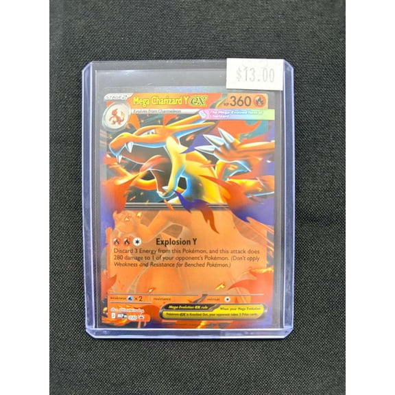 Collectible 2025 Mega Evolution Mega Charizard Y EX Holo Black Star Promo 030 English Pokémon Trading Card