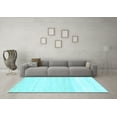 thumbnail image 3 of Ahgly Company Indoor Rectangle Solid Light Blue Modern Area Rugs, 3' x 5', 3 of 4