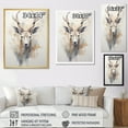 thumbnail image 5 of Designart "Beige Ibex In Minimalist Antelope" Animals Antelope Picture Framed Wall Art Living Room, 5 of 5