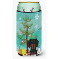 thumbnail image 1 of Merry Christmas Tree Dachshund Black & Tan Tall Boy Beverage Insulator Hugger, 1 of 1