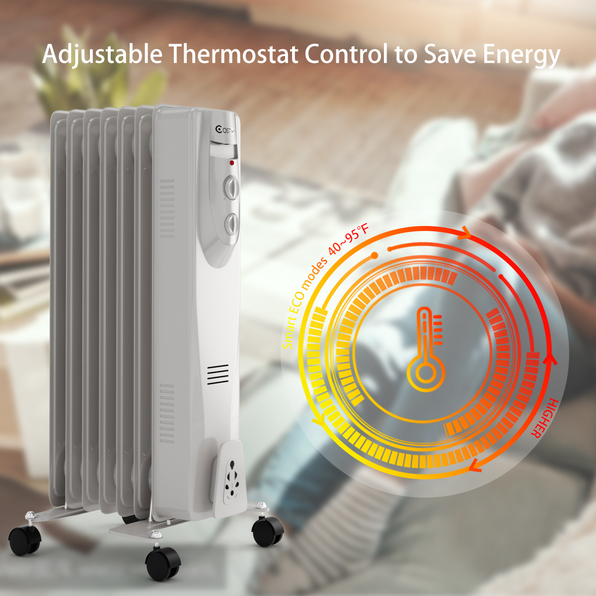 Comfort Zone 1,200-Watt Electric Oil-Filled Radiant