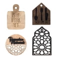 thumbnail image 2 of Wooden Ramadan Decoration Set Islamic Eid Mubarak Table Decor Hanging Ornaments for Iftar Eid Celebration, 2 of 6