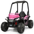 thumbnail image 4 of Gymax 12V Batter Powered Kids Ride on Car UTV Truck w/ Remote Control Music MP3 Pink, 4 of 10