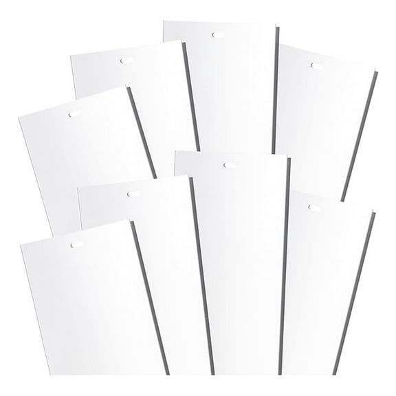 White Vertical Blinds Replacement Slats, for Doors and Windows. Easy Install Standard Replacement, 82.5” Long (4)