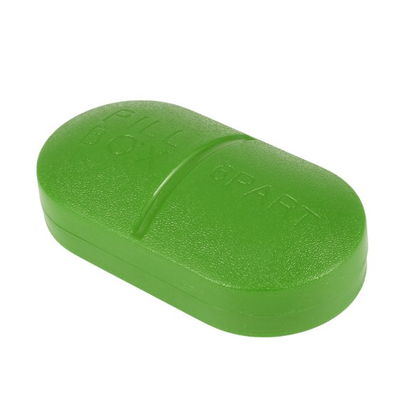 Unique Bargains Durable 6 Grids Capsule Type Pill Case for Travel 1 Pc Green