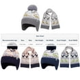 thumbnail image 2 of NAISIBABY Boys Winter Beanie and Scarf Set, Cute Knit Cap with Earflap Soft Warm Scarf Kids Windproof Thermal 2-Piece Beige 1-5T, 2 of 3