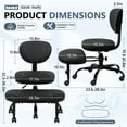 thumbnail image 3 of ATHOPE Cross Legged Office Chair, Leather Erogonomic ADHD Chair with Wheels, Height Adjustable Criss Cross Desk Chair with Back Support, 360°Swivel Kneeling Chair for Meditation, Black, 3 of 9