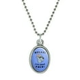 thumbnail image 1 of Relax I've Goat This Got Funny Humor Antiqued Oval Charm Pendant with Chain, 1 of 4