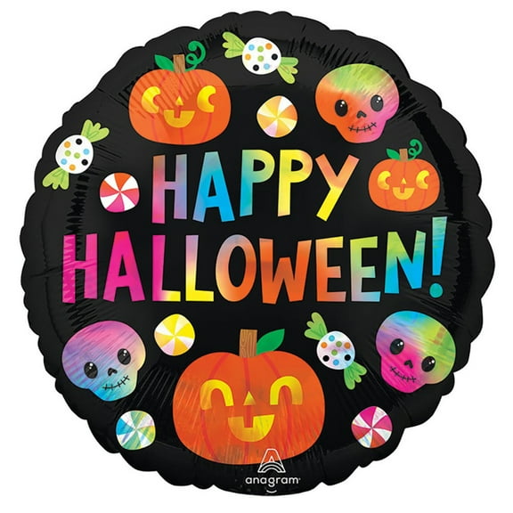 18 inch Iridescent Halloween Cuties Anagram Foil Mylar Balloon - Party Supplies Decorations