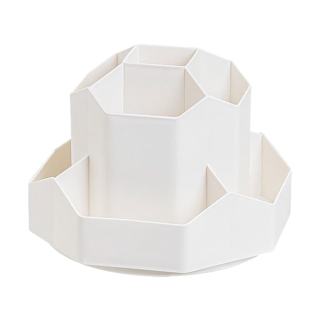 Cute Stationary Office Supplies for Desk 9 Slots 360 Rotating Desk Organizers Desktop Storage Stationery Supplies Organizer Cute Pencil Cup Pot for Office Home Office Supplies Clearance