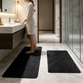 thumbnail image 4 of Zynviq 15.7" X 23.6" Bathroom Rugs Solid Color Bath Rugs Polyester Washable Rectangular Absorbent Black Small Rug for Bathtub, 4 of 6