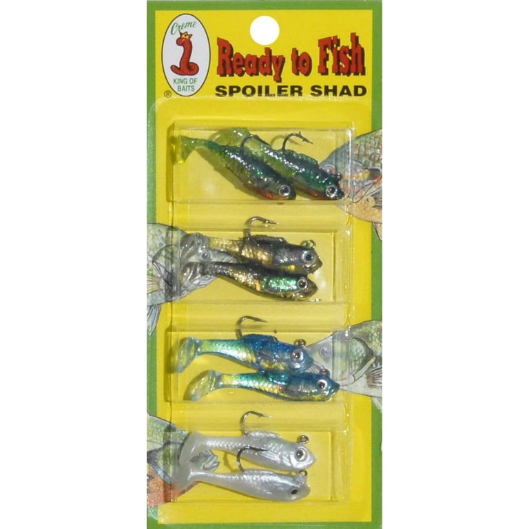 Creme Lure Spoiler Shad Kit, 8-Piece Soft Baits photo 2